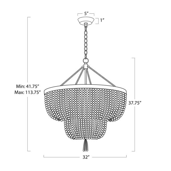 Cameron Chandelier Line Drawing